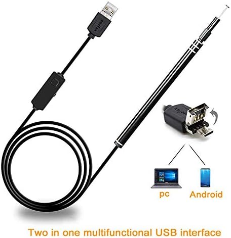FSM88 USB Otoskop, alat za uklanjanje voska, 5,5 mm endoskopska kamera, IP67 vodootporan 2 u 1 vizuelno