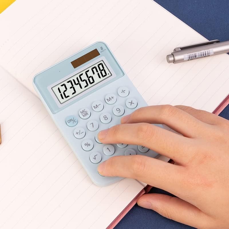 SDFGH mini kalkulator Solarni u boji Student Slatki kalkulatori Prijenosni laki nose slatka kreativna školska