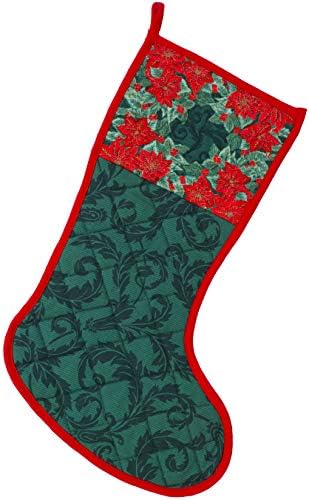 Toyland 35cm Poinsettia Retro tkanina Božić čarapa