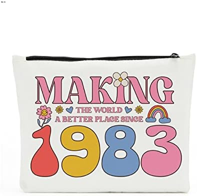 Nbian 40. rođendanski pokloni za žene - čineći svijet boljim mjestom od 1983., 40 godina, makeup torba za