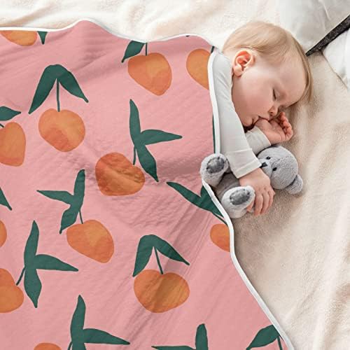 Ollabaky Fruits breskva za bebe za dječake Djevojke Pamuk Bacanje pokrivač s prekrivačem kreveta za