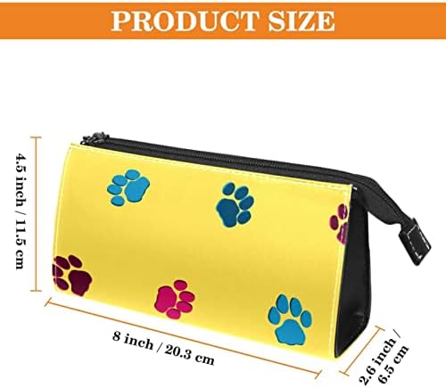 Travel Makeup Bag Vodootporna kozmetička torba toaletna vrećica za žene i djevojke, šape crtani mačji pas