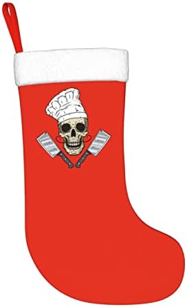 Yoigng Chef Hat Božićni čarapa Xmas Čarape Klasični odmor Kamin Viseća čarapa