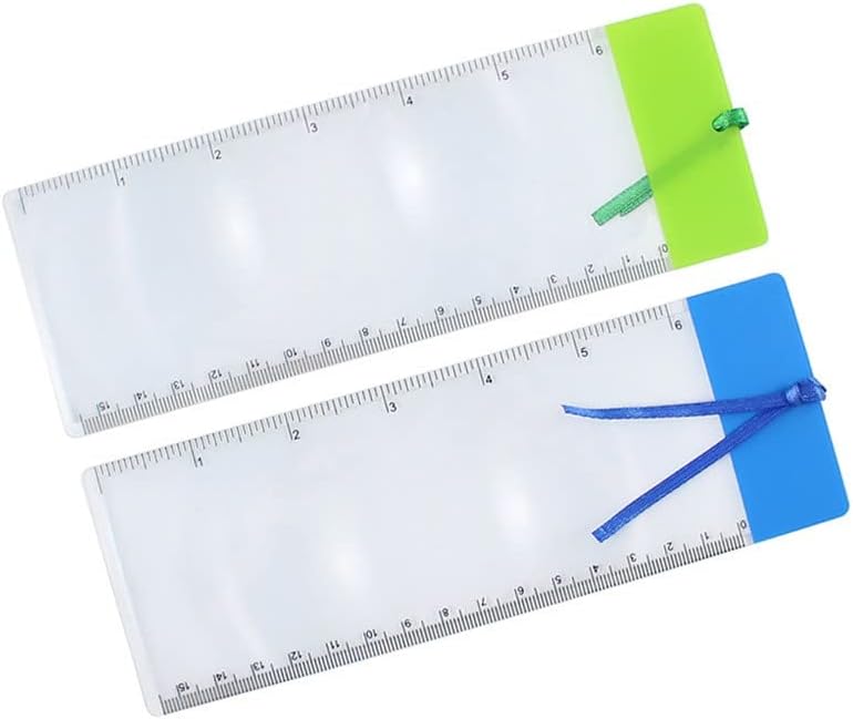 yesyZX WellieSTR 5kom 3x Lens Fresnel lupa Bookmarks & amp; Ruler alati za čitanje Ultra-Thin Portable Fresnel lupa 188X65MM / 7.4 x2.6