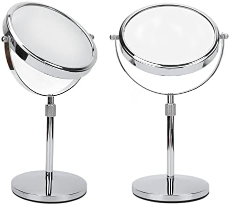 Mirrortsko ogledalo ogledalo šminke sa štandom, 3x uvećanje dvostrano 360 stupnjeva zakretno ogledalo, prenosivi stol stol top ogledalo za brijanje u kupaonici Maken up ogledalo
