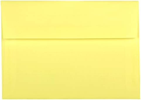 Kanarski Žuti Pastel 100 koverte A6 u kutiji za 4 x 6 čestitki pozivnice najava tuševi zajednice
