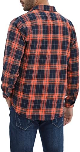 Muški plaid Flannel majice s dugim rukavima Muška ležerna pamučna tanka-fit majica dolje majica