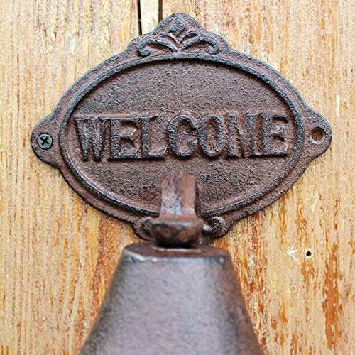 Welcome Card Hold Bell Vrata Europska retro nostalgična zidna dekor Door Bell Antique Style