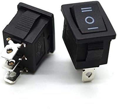 YUZZI preklopni prekidač 10 kom Kcd1 Mini Crni 3-pinski Prekidač za uključivanje/isključivanje/uključivanje