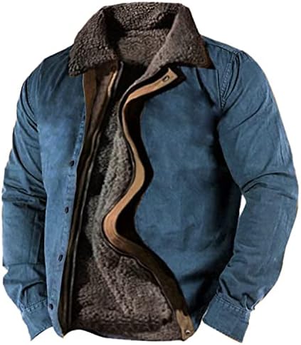 PXLoco zimske jakne za muškarce, topli zadebljani parka kaputi, smrznuta fleese kompozitni kaput