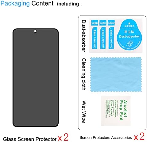 Lokyoo 2 paket Zaštita ekrana za privatnost za Samsung Galaxy S21 Plus / S21+ 5G 6,7 inča[Anti-špijunsko kaljeno staklo], Ultra HD, protiv ogrebotina, bez mjehurića, jednostavno postavljanje zaštitnog stakla[nije za Galaxy S21]