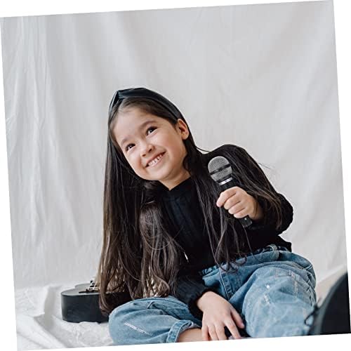Tofficu 1pc pretvara se dijete koristeći na naduvavanje za puzzle lažni instrumenti mikrofona simuliraju čin mini kostime djevojke muzičke igračke mikrofoni razvijaju dječji govor ili goody torba crna