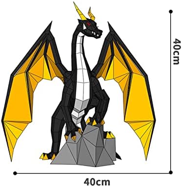 S pogledom na Flying Dragon 3D papir model DIY papir trofej Creative origami puzzle geometrijski papir Skulptura