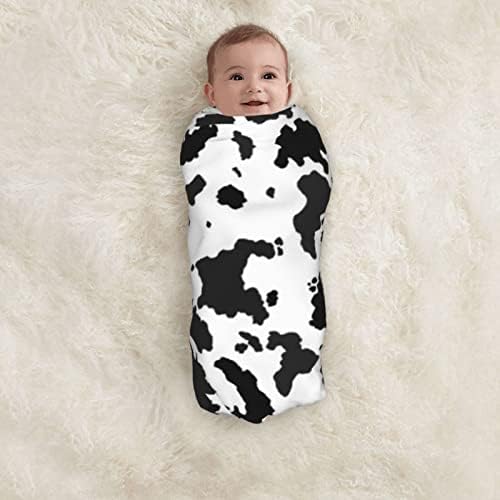 Dalmatinska krava za bebe za dječake, novorođenče, novorođenčeće pokrivače meko nejasno runo bacaju pokrivač za dječji rastvor za dječji krevetić, kolica, putovanja 35.4x 35.4 inča