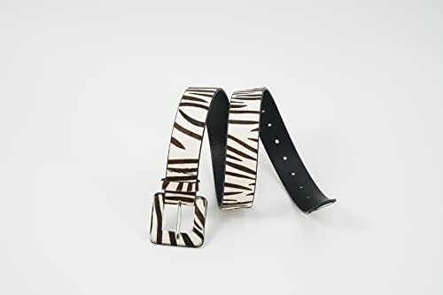 TASYEGOO konjska kosa za spajanje Zebra-Print kožni ženski pojas, da bude modna ikona