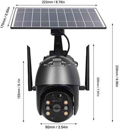 Oumefar solarna sigurnosna kamera, 3MP HD PIR detekcija pokreta IP65 Vanjska nadzorna kamera za