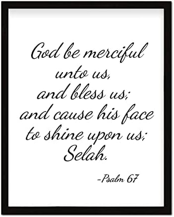 Bog nas milostiv, i blagoslovi nas; I uzrokovati da mu lice zasja; Selah. - Christian Wall Art, Biblijski