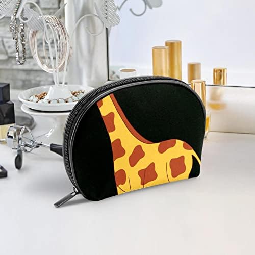 Mala šminkarska torba, patentno torbica Travel Kozmetički organizator za žene i djevojke, lijepe crtane životinjske žirafe