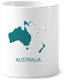 Australija Oceania Continent Cutline Karta Četkica za zube Pen Holder Keramički štand Olovka