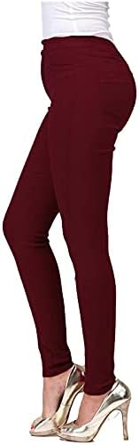 Modne hlače za žene traperice čiste boje Slim fit visokog struka plus veličine traper traperice ravno-barel