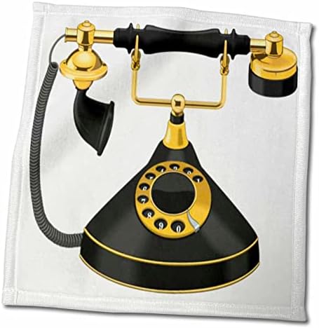 3Droza Wornene Vintage - crni n zlatni rotacijski telefon - ručnici