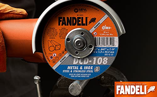 FANDELI / rezni točkovi, Metal & točak brusilice od nerđajućeg čelika - 4 1/2 x 0,047 x7 / 8 - točak za sečenje