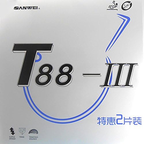 Sanwei 2x T88-III s paru gumom u kutiji u obliku stolnog tenisa gume