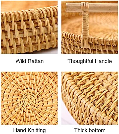 Rattan voćna košarica Ručno tkana košara za kruh dnevni boravak Kućna košara za pohranu Bambusova ladica