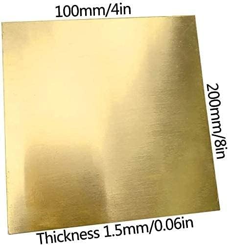 KEKEYANG mesing ploča od čistog bakra folija od mesinga 100x100mm debljine 1. 5mm za metalne zanate popravke DIY Mesingana ploča metalna folija