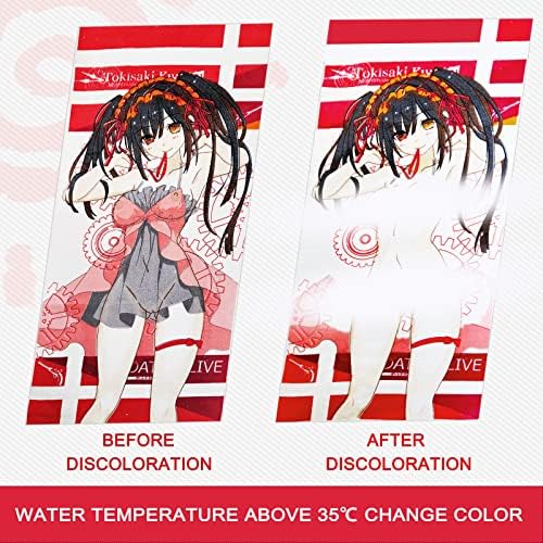 Ručnik za ručnike za mijenjanje boja Smosun, smiješni anime kawaii ručnici s tokisaki kurumi lik, ultra