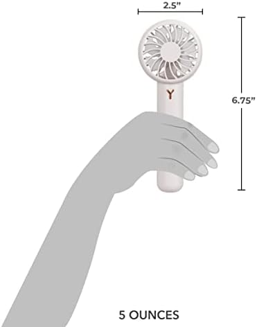 Forpro Premium punjivi ručni ventilator, prijenosni USB ventilator, 3-stepeni lagani mini lični ventilator
