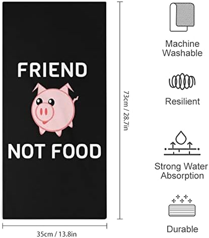 Prijatelj svinja nije hrana Veganski ručnici za ručnike za mikrofiber Super upijajući ručnik brzo suho