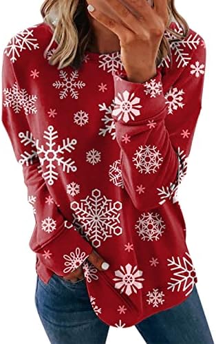Dugi rukav pulover grafički duksevi Crewneck Božićni duksevi labavi ženski Duks trendi slatki vrhovi