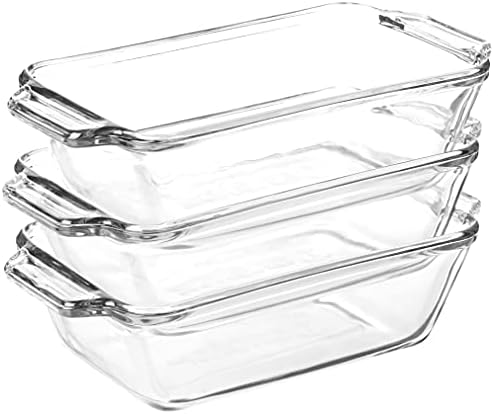 Sidro Hocking 1.5-Quart pećnica osnove Loaf Dish, Set od 3, jasno