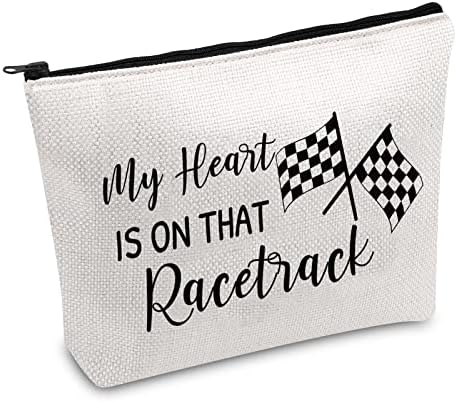 Pwhaoo Racing utrka kozmetička torba za trkački dan Poklon Moje srce je na toj trkačkoj torbi za šminku