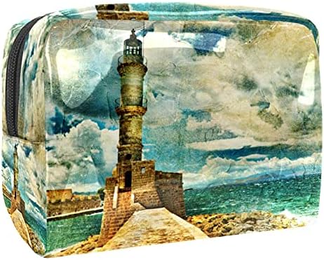 Kozmetička torba za žene, predivne sobne vodootporne vrećice za šminku Travel Vintage Landhouse Pejzažna