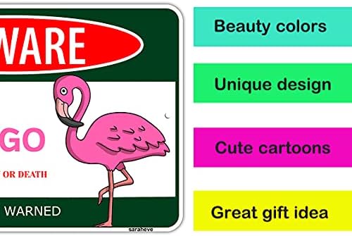 Saraheve Čuvajte se Flamingo metalnog limenog znaka smiješni ružičasti flamingo znak pokloni za žene