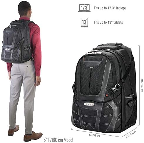 EVERKI Concept 2 Premium Business Professional 17.3-inčni muški ruksak za Laptop, balistički najlon