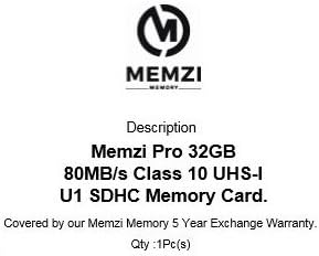 MEMZI PRO 32GB Klasa 10 80MB/s SDHC memorijska kartica za Panasonic Lumix DMC-GF3, DMC-GF3C, DMC-GF3K,