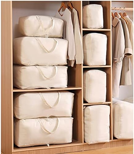 Mkkel sklopiva torba za zaštitu od tkanine Oxford tkanina za pohranu odjeće, ekološki prihvatljivo preklopno za ponovno sprečavanje za skladištenje prostora, za kompatibine, deke, posteljinu, 105l