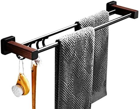 Držač ručnika Zidni drveni nosač ručnika Nema bušilice za ručnike za samoljepljivanje samostalno za kupatilo