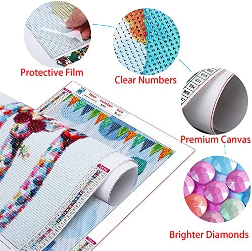 Diamond Painting Kits za odrasle, Gardenia Diamond Art Kids Beginner DIY 5D boja po brojevima, veliki Full