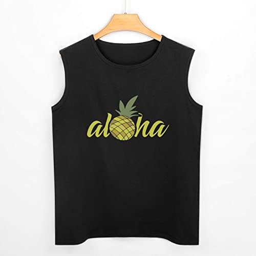 Aloha ananas Muška Vježba Tank Tops rukav teretanu mišića majice fitnes Bodybuilding labave Atletski Tees