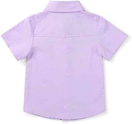 Ochenta kratki rukav za velike dječake na dugmad slatka zečja Ležerna haljina Uskršnja ljetna košulja