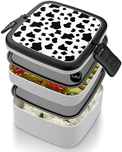 Krav print Bento kutija Dvostruki sloj sa svi u jednom kontejner za ručak sa kašikom za piknik