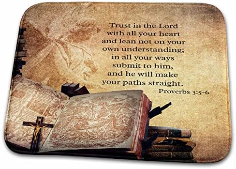 3drose biblijski stihovi-Vjerujte u Gospoda svim srcem. - Prostirke Za Kupatilo