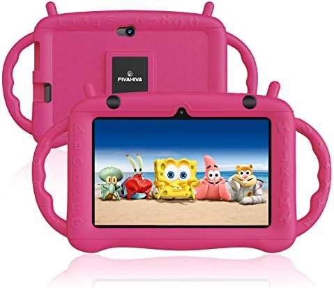 Fivahiva Dečiji tablet, 7 inčni tablet za decu 2-6 2GB RAM 32GB ROM-a za android 12.0 TODDLER tablet sa Bluetooth, WiFi, GMS, roditeljskim kontrolom, dvostruko kamerom, otporna na udarcu, edukativni, igre
