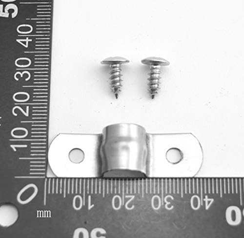 FENGGTONQII prečnik 10mm 201 nehrđajući čelik Dvije rupe za remen za cijev za cijev od 10 mm promjera cijevi