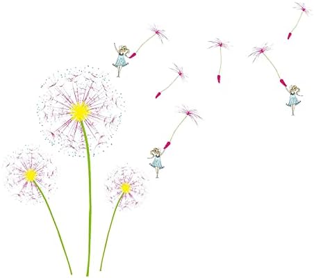 Dandelion Zidne naljepnice Cvijeće Zidne naljepnice Izmjenjive šarene maslačke za pozadinu i