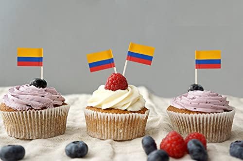 Jbcd Kolumbija čačkalica Zastava Kolumbijski Mini mali Cupcake Topper zastave